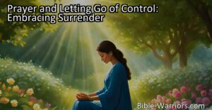 Discover the power of prayer and surrendering control in finding peace and guidance. Embrace surrender and let go of the need for control to align with the greater purpose. Find solace and support through prayer.