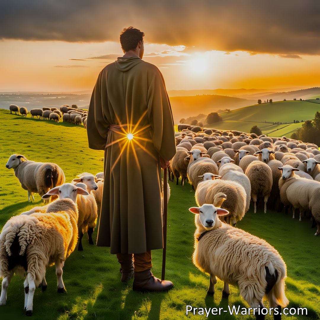 Freely Shareable Hymn Inspired Image Discover the profound love and care of the Shepherd of Israel, who watches over His flock with unwavering devotion. Find comfort in knowing Jesus is our Shepherd, guiding us through life's wilderness with love.