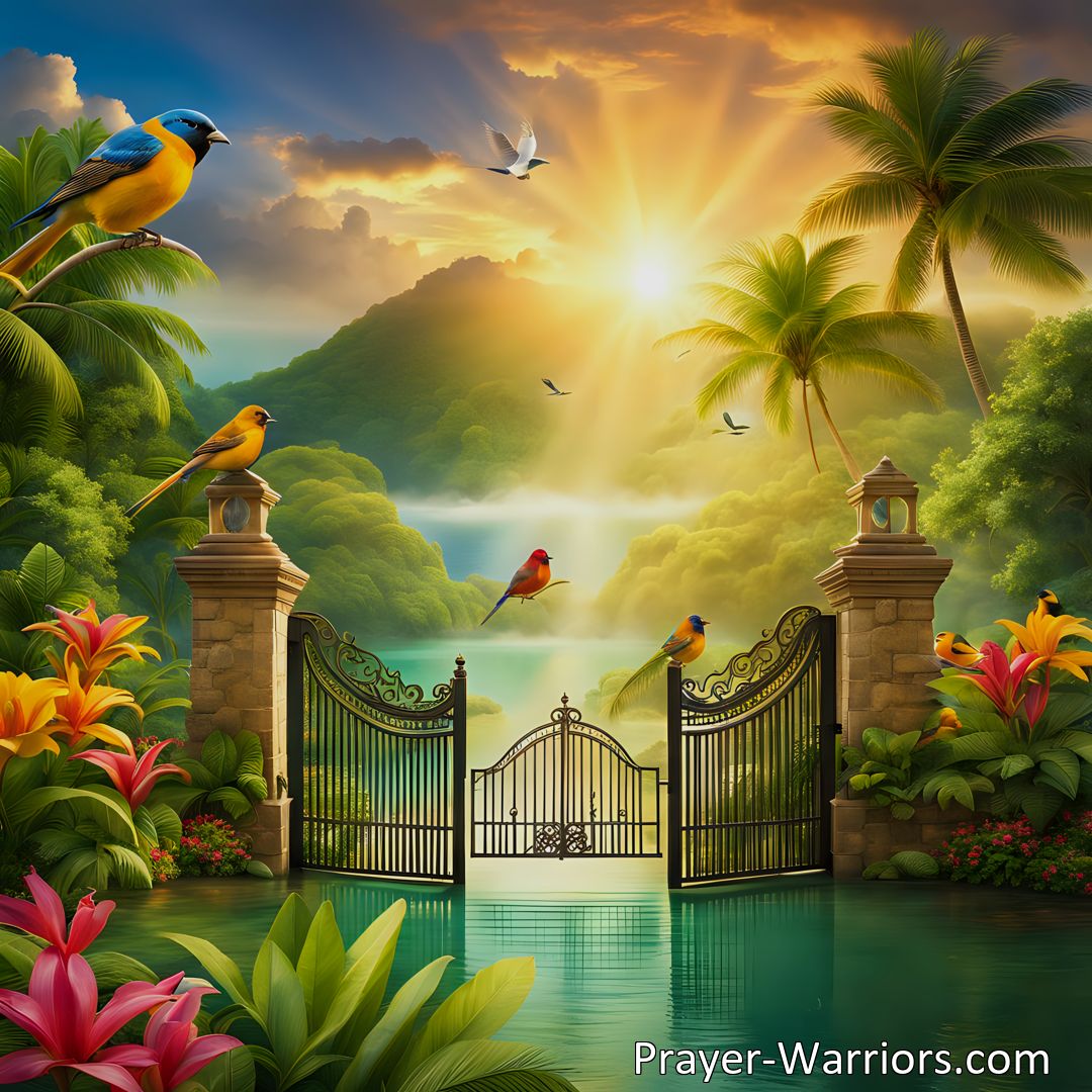 Freely Shareable Hymn Inspired Image Find hope in challenging times - Somewhere The Sun Is Shining. Discover a beautiful oasis where joy and peace exist. Trust that all will be well.