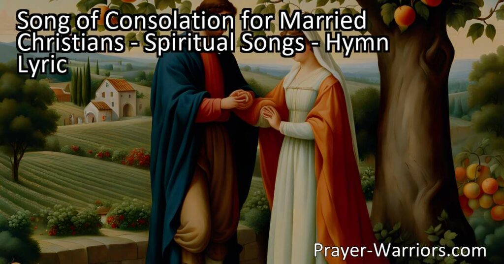 Experience the beauty and blessings of holy marriage in this comforting song for married Christians. Find solace in God's guidance and protection as you navigate the ups and downs of married life.