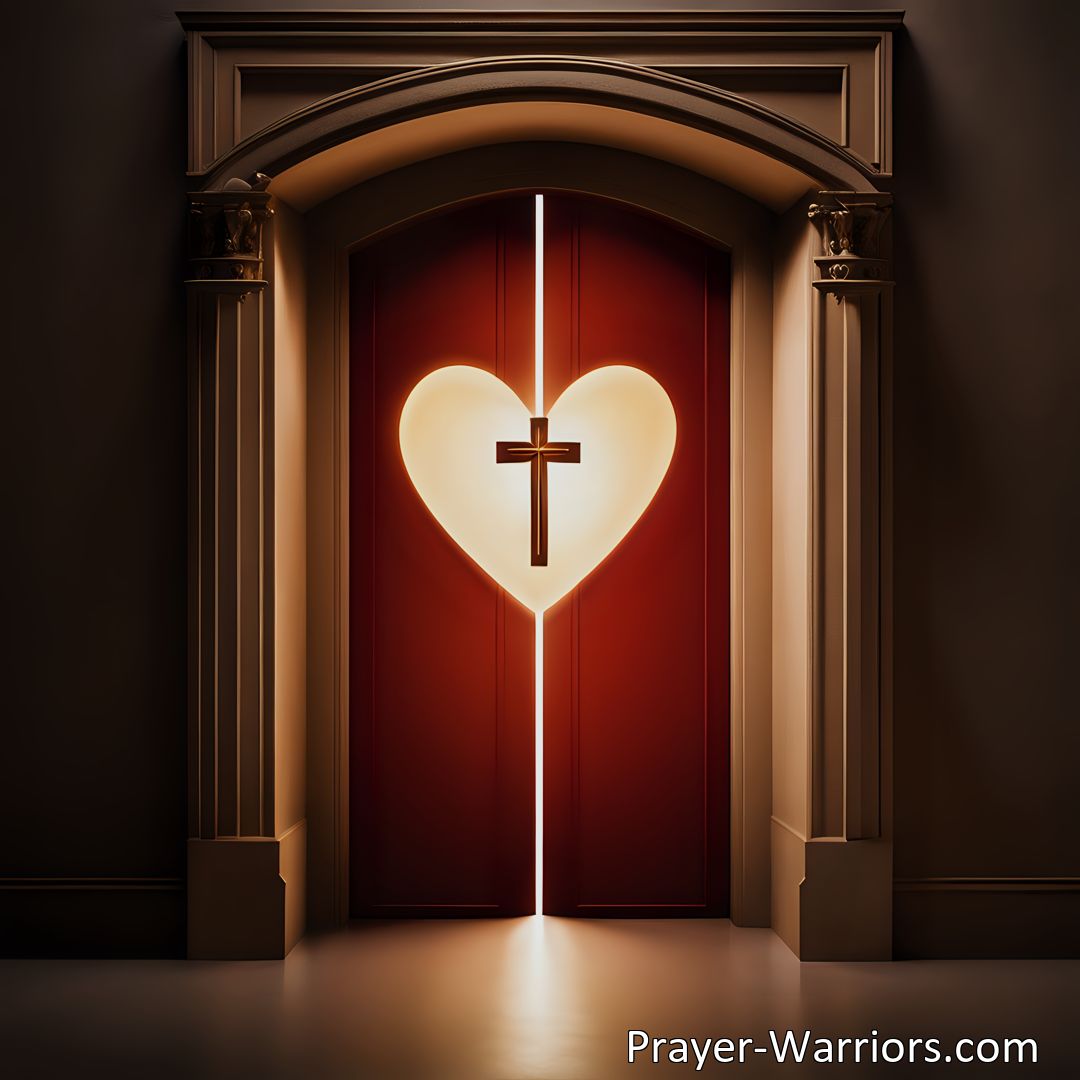 Freely Shareable Hymn Inspired Image Discover the power of opening your heart as a stranger, the blessed Savior, knocks at the door of your soul. Embrace love, acceptance, and transformation. Open the door and let the Savior in.