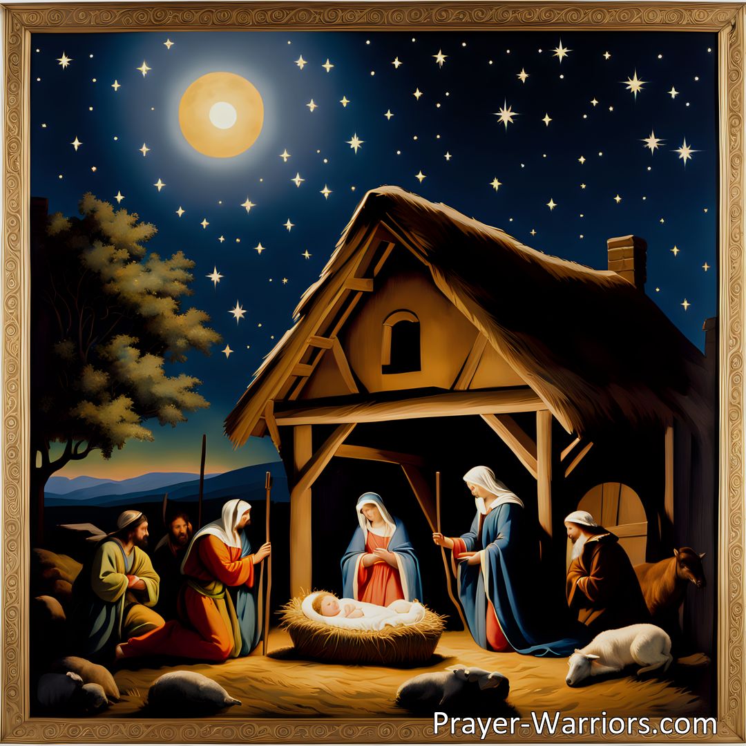 Freely Shareable Hymn Inspired Image Experience the beauty and significance of Jesus' birth in the hymn Stars of Glory. Reflect on the joy, hope, and peace that His arrival brought and celebrate His greatness. Stars of Glory is a hymn that holds a special place in the hearts of believers.