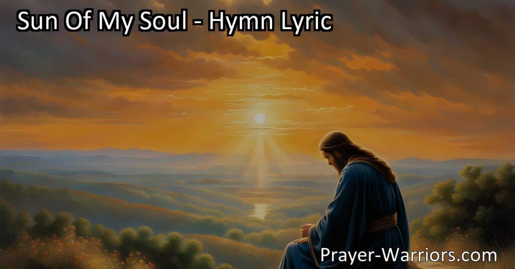 Discover the comforting hymn "Sun of My Soul" and its heartfelt expression of reliance on a higher power. Find solace in the presence of the Savior in times of weariness and unrest. Seek the light and guidance of the Savior's love in your life.