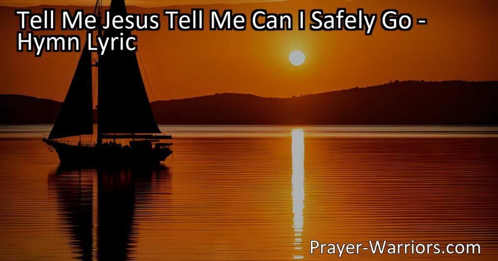 Seeking guidance and reassurance? "Tell Me Jesus