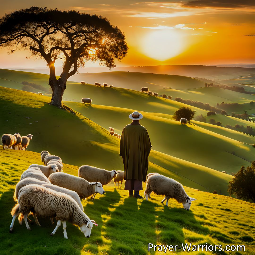 Freely Shareable Hymn Inspired Image Discover the meaning behind Tenderly Guide Us O Shepherd of Love hymn. Find solace in the unwavering guidance and care of our divine shepherd.