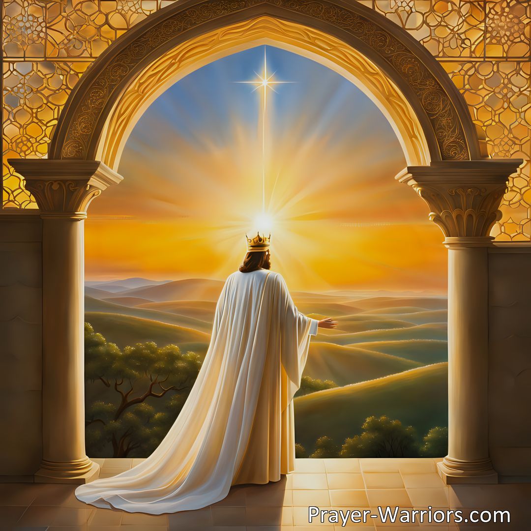 Freely Shareable Hymn Inspired Image Experience the Glory: The Golden Morning - a hymn capturing the anticipation of Jesus Christ's second coming. Rise with triumph and extol His holy name. Discover hope and prepare for His return.