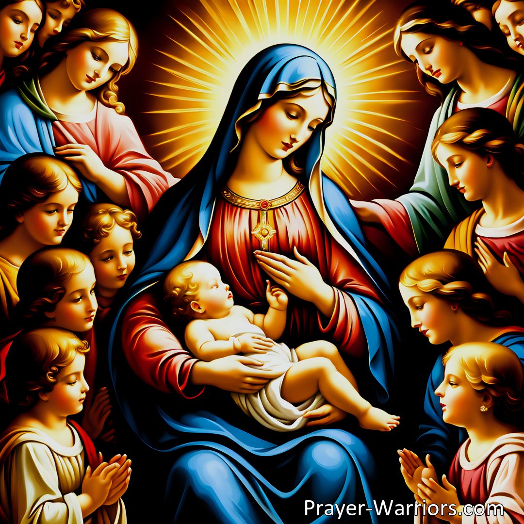 Freely Shareable Hymn Inspired Image Discover the profound mystery of the divine motherhood in The Lord Whom Earth And Sea And Sky Adore and Magnify hymn. Reflect on the Virgin Birth and the love God has for us as we honor and appreciate the gift of motherhood.