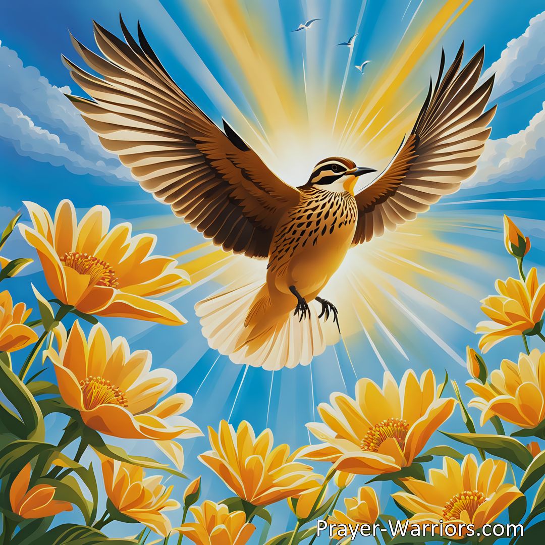 Freely Shareable Hymn Inspired Image Experience the joy of spring with The Skylark Sings the Joyous News hymn. Celebrate the arrival of sunny days and share the blessings of the season. Join the Skylark girls in spreading joy and gratitude.