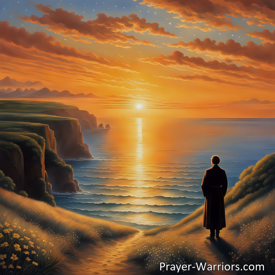 Freely Shareable Hymn Inspired Image Discover strength, forgiveness, and solace in The Sun Declines Oer Land And Sea hymn. Reflect on God's presence, seek forgiveness, and find peace in the evening.