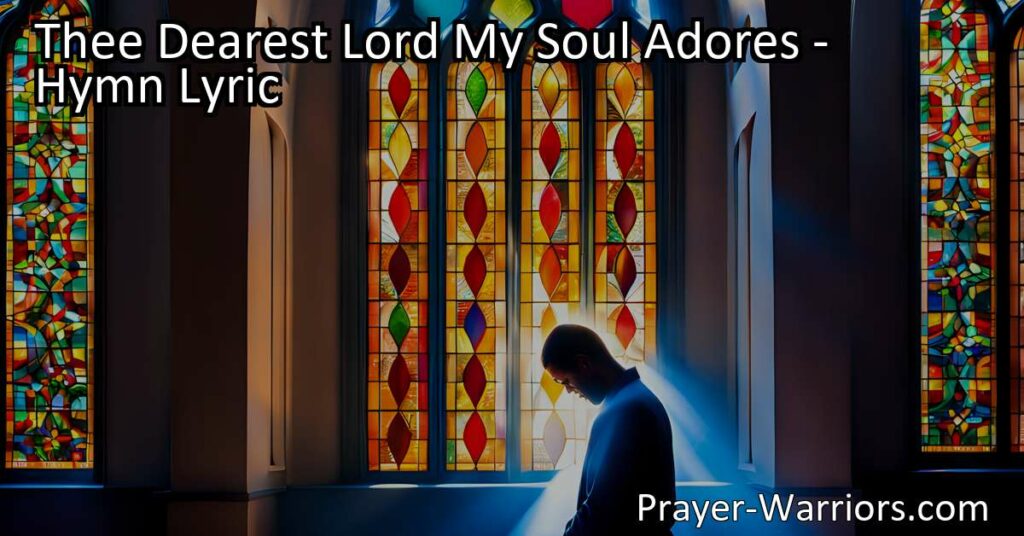 Discover the power of surrender in "Thee Dearest Lord My Soul Adores." This heartfelt hymn explores the challenges of staying faithful amidst worldly distractions. Find strength in fully devoting yourself to God. Dive deeper into your spiritual journey.