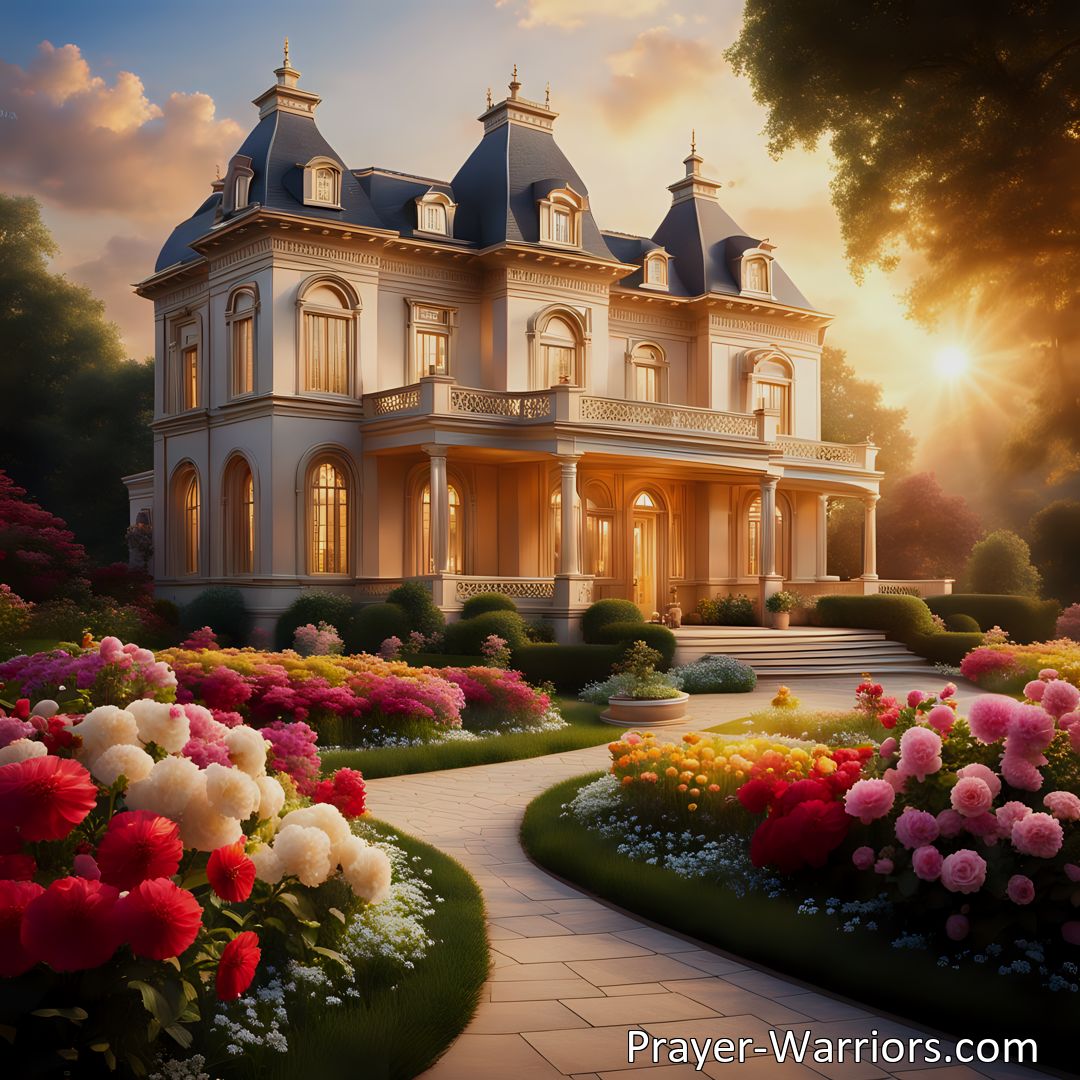 Freely Shareable Hymn Inspired Image Discover the beauty and joy of heavenly mansions in There Are Mansions Full Of Glory. Experience a place free from sorrow and care, where inclusivity and eternal love abound. Prepare for your future dwelling with gratitude and compassion. Explore the hymn's profound message today.
