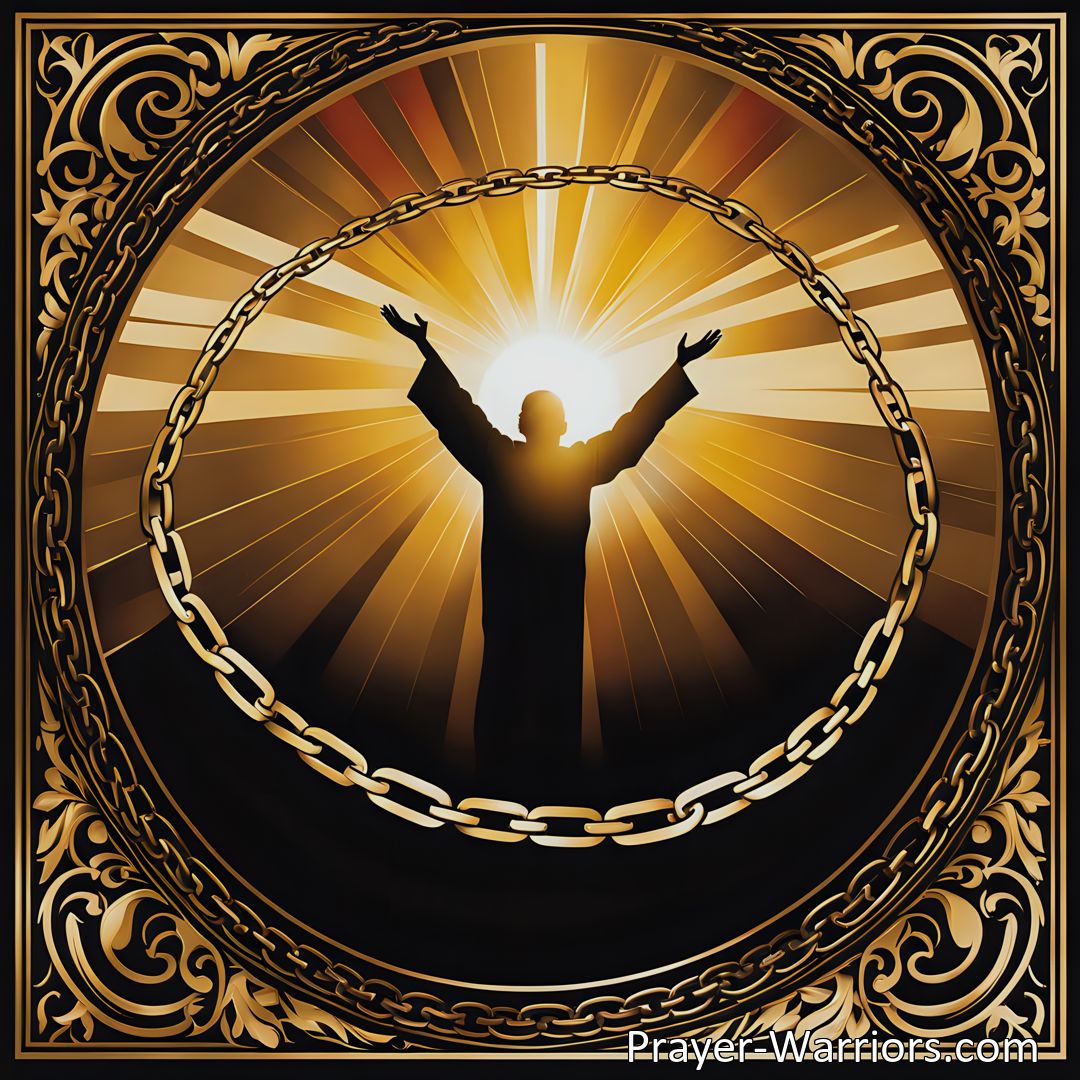 Freely Shareable Hymn Inspired Image Experience Freedom: Think Not O Soul In Bondage - Discover the Promise of Deliverance. The Savior's grace is sufficient to break free from the chains that bind you. Embrace liberation and step over the line. His strength is made perfect in weakness.