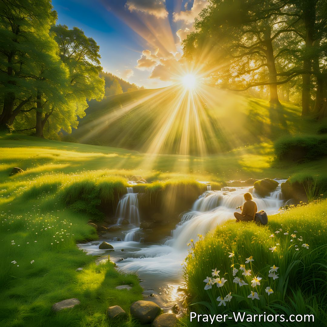 Freely Shareable Hymn Inspired Image Quench your spiritual longing with Thirst for Living Waters. Dive into the universal yearning for true fulfillment and connection, finding solace in the divine stream that can satisfy our deepest thirst.