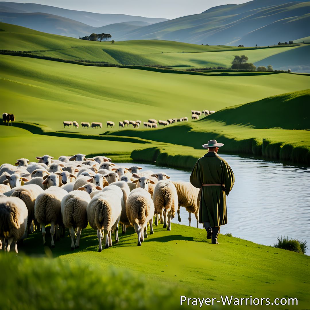 Freely Shareable Hymn Inspired Image Experience the unwavering love and care of Jesus, our shepherd, in Tis Jesus The Shepherd Who Cares For The Sheep hymn. Find comfort knowing Jesus will never forsake us. Follow the shepherd and hold onto his promises for eternal hope.