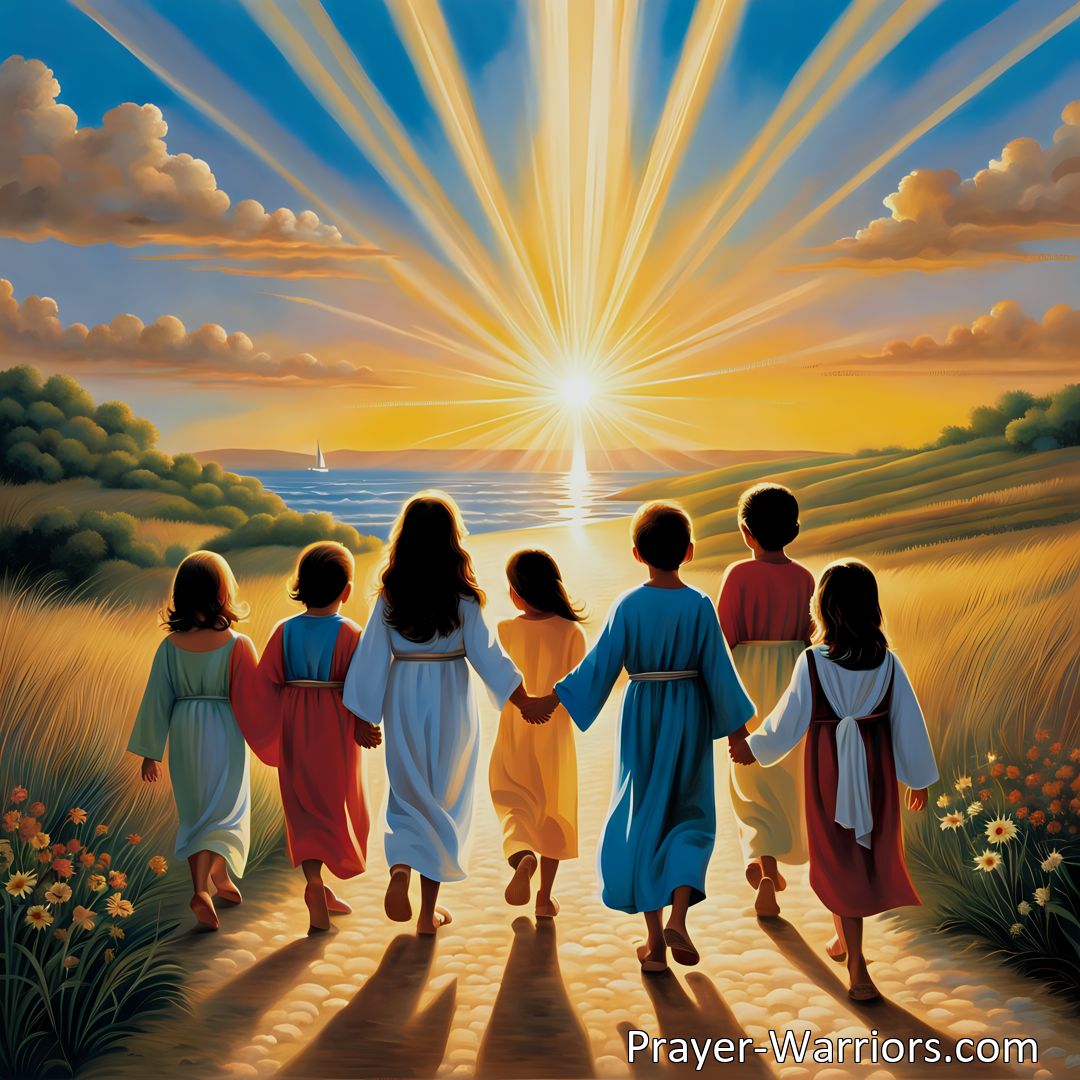 Freely Shareable Hymn Inspired Image We Are Little Friends Of Jesus: Spreading God's Love and Kindness on our Journey to Heaven. Be a light in the world, spreading joy and illuminating lives with acts of kindness and words of love. Let us embrace the calling of being little friends of Jesus.