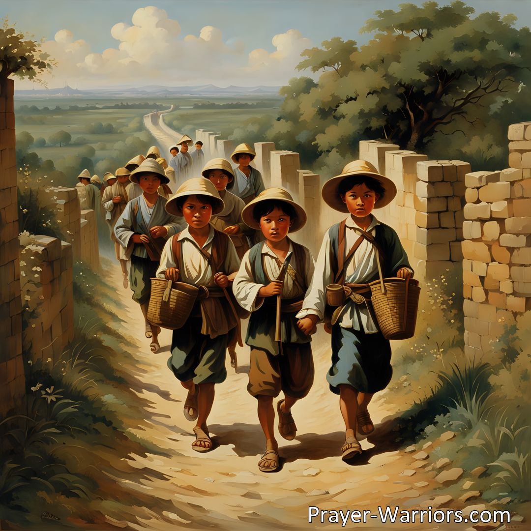 Freely Shareable Hymn Inspired Image Join the journey of faith and purpose as we march together as little travelers, laborers, soldiers, and pilgrims, determined to make a difference and find our ultimate reward in the kingdom of heaven.