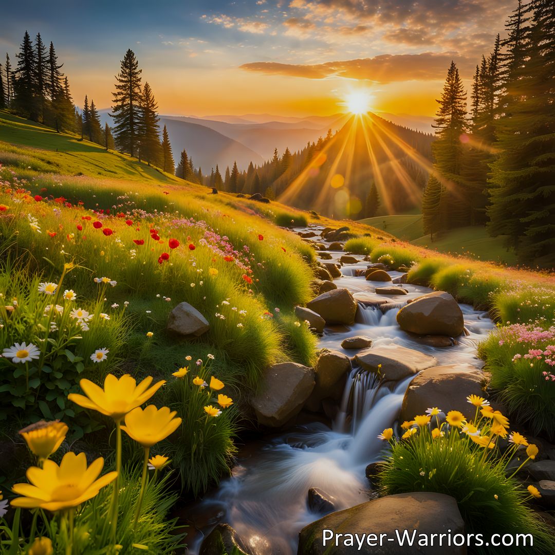 Freely Shareable Hymn Inspired Image Discover the true source of comfort and joy in the songs of Jesus. Let his love and teachings uplift your spirits and bring lasting happiness amidst the beauty of sunlit meadows. Sing the sweetest songs of Jesus.