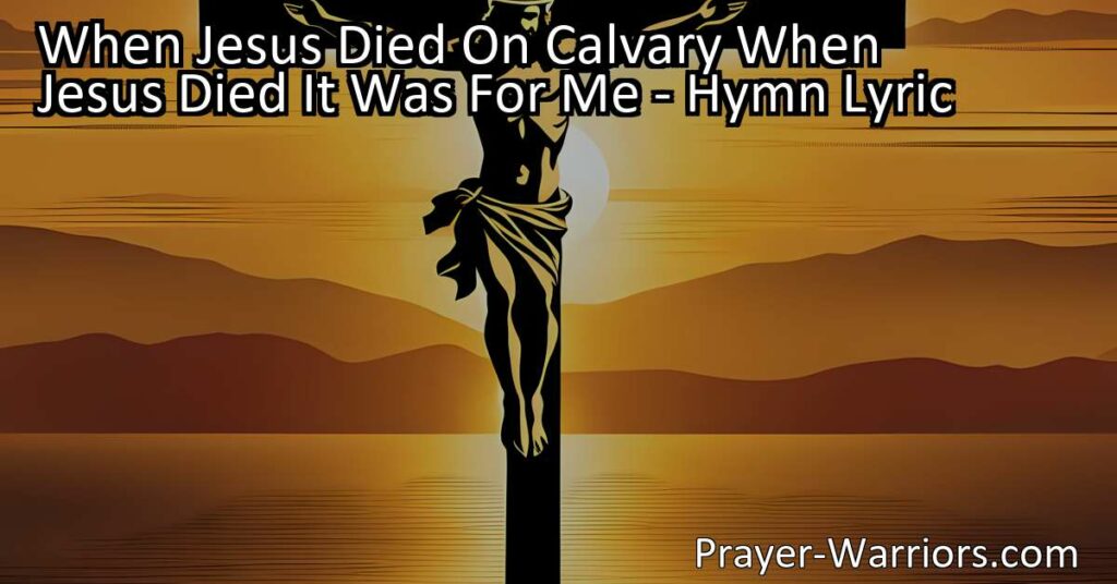 Reflect on the profound sacrifice of love when Jesus died on Calvary. Explore the immeasurable debt of gratitude we owe for His selfless act and be inspired to love others as Christ loved us.