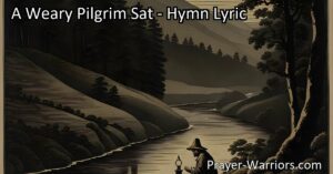 Experience hope and peace in the midst of darkness. "A Weary Pilgrim Sat" depicts a tired traveler finding solace and support on their journey.