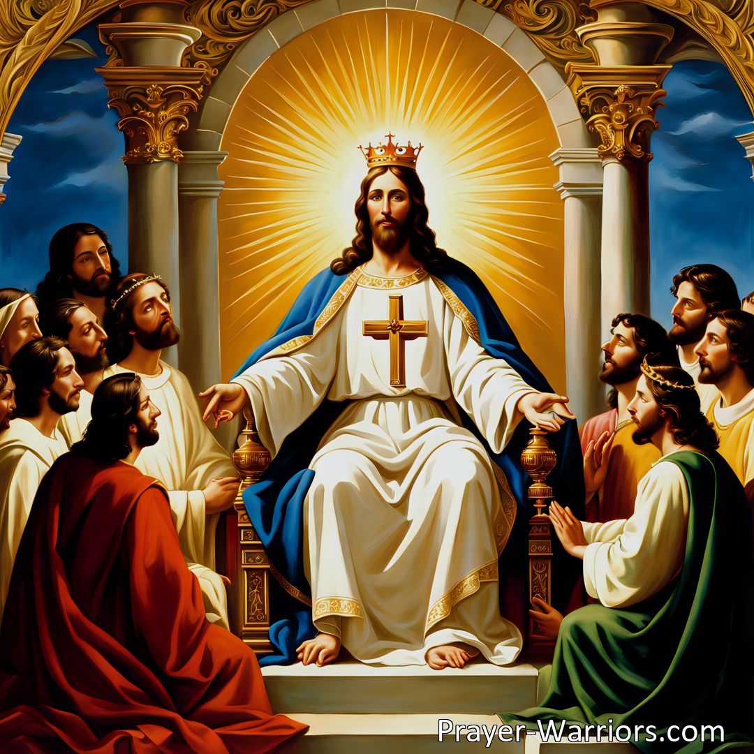 Freely Shareable Hymn Inspired Image Discover the power and majesty of Jesus Christ with At The Name Of Jesus. Bow before the King of glory and embrace His authority in your life. Every knee shall bow, every tongue confess  He is Lord.