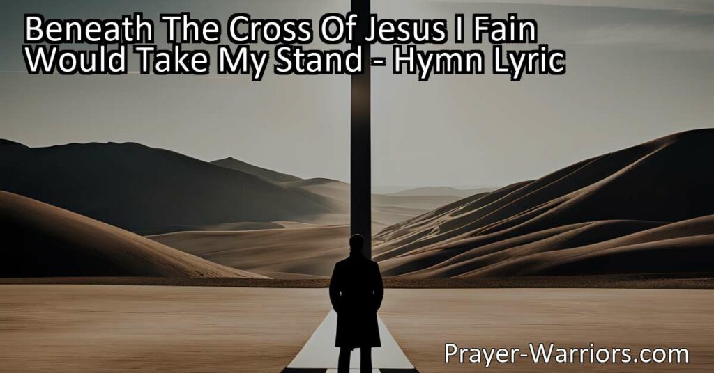 Find comfort and security beneath the cross of Jesus. Discover the wonders of redeeming love and embrace a life of surrender and grace. Take your stand and experience the strength