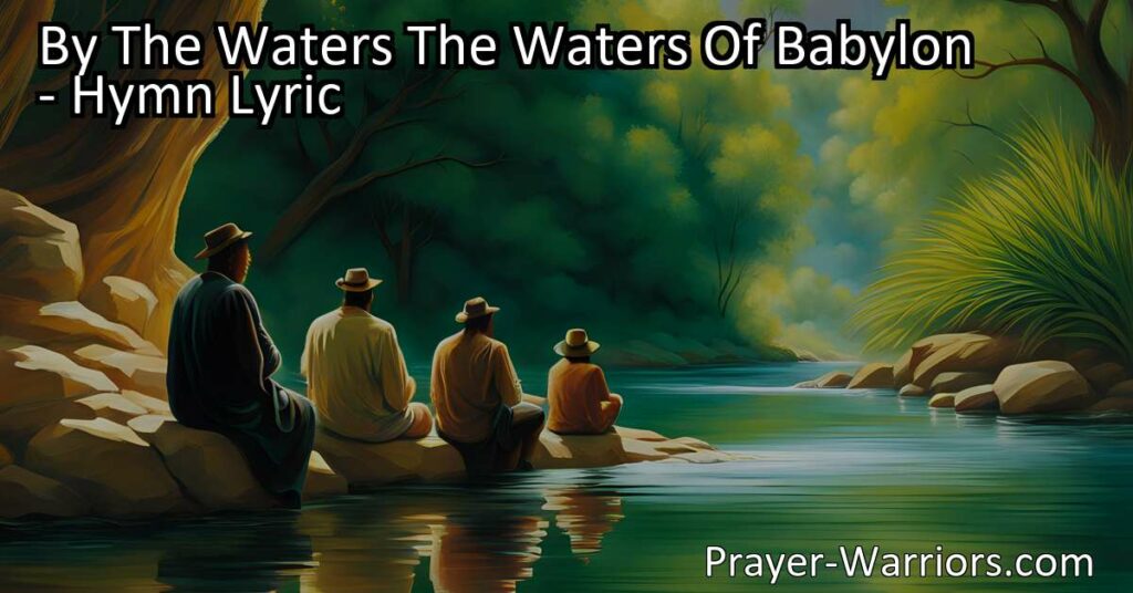Discover the power of "By The Waters The Waters Of Babylon." This hymn of sorrow and hope resonates with seventh-grade students