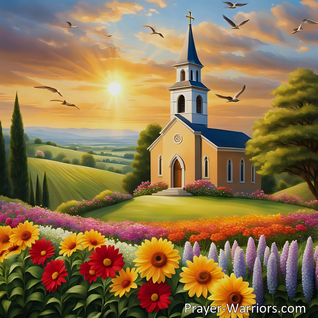 Freely Shareable Hymn Inspired Image Rejoice in the joyful tidings of Easter with the hymn Chime Out Ye Bells Of Beauty. Experience the power and significance of bells as they proclaim the Lord, the risen King, with their sweetest music.