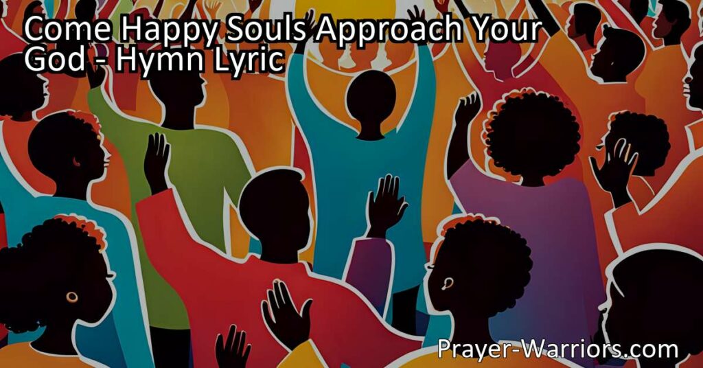 Approach your God with joy and gratitude as you sing melodious songs. Find healing