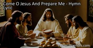 Discover the heartfelt hymn "Come O Jesus And Prepare Me." Open your heart to Jesus and invite His divine love and guidance in your life. Strengthen your faith and deepen your relationship with Him.