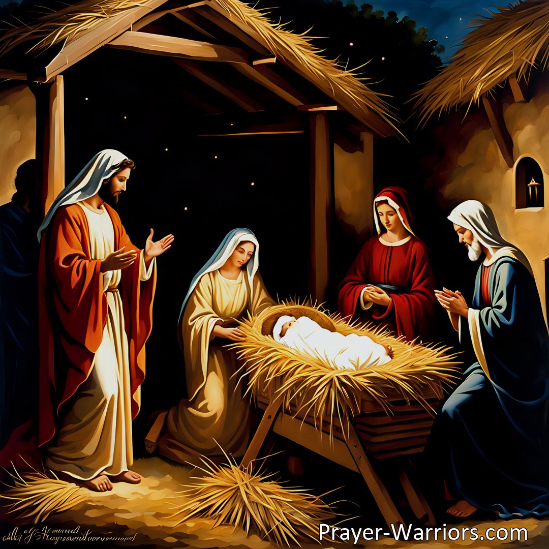 Freely Shareable Hymn Inspired Image Reflecting on the magnificent birth of Jesus, give due praises to the incarnate love of God in this joyful hymn. Unite in Hallelujah, as we celebrate Jesus, our God and King.