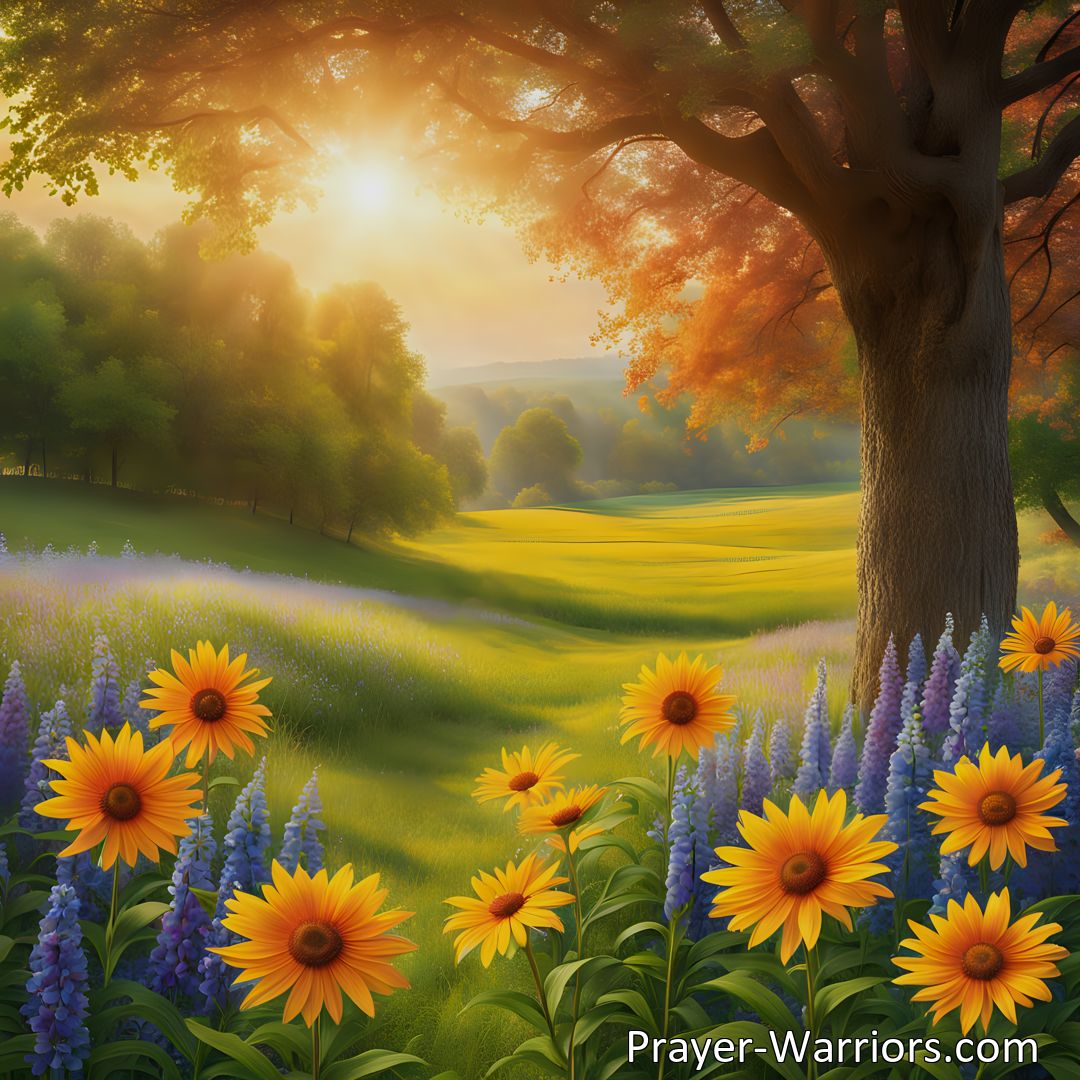 Freely Shareable Hymn Inspired Image Discover the profound meaning behind the hymn Earth With Her Ten Thousand Flowers. Explore the beauty of nature and its connection to a greater power. Learn how the message of God is love resonates throughout.