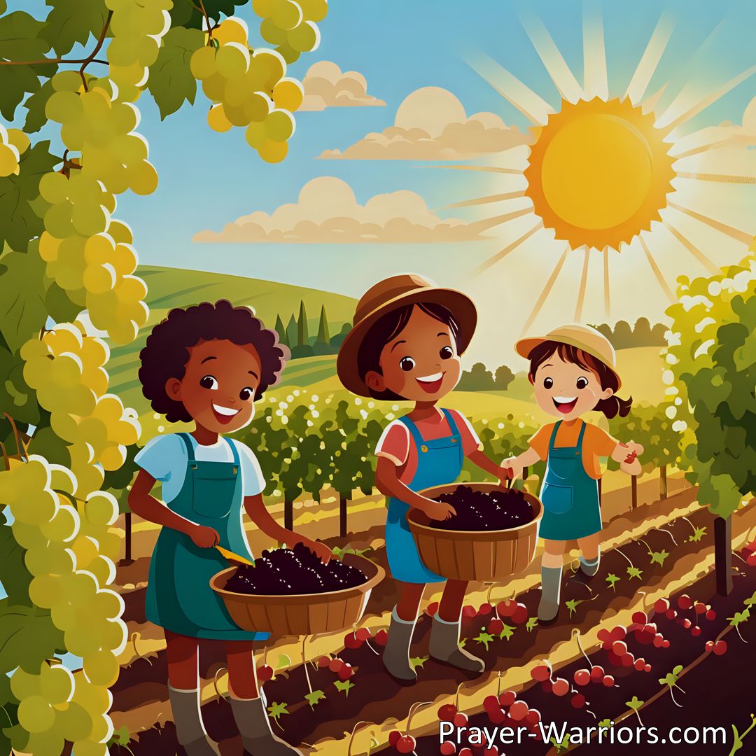 Freely Shareable Hymn Inspired Image Embrace Jesus' command to work in the vineyard, sow the seed of the Word, and experience joy in answering His call. Start laboring in the vineyard today!