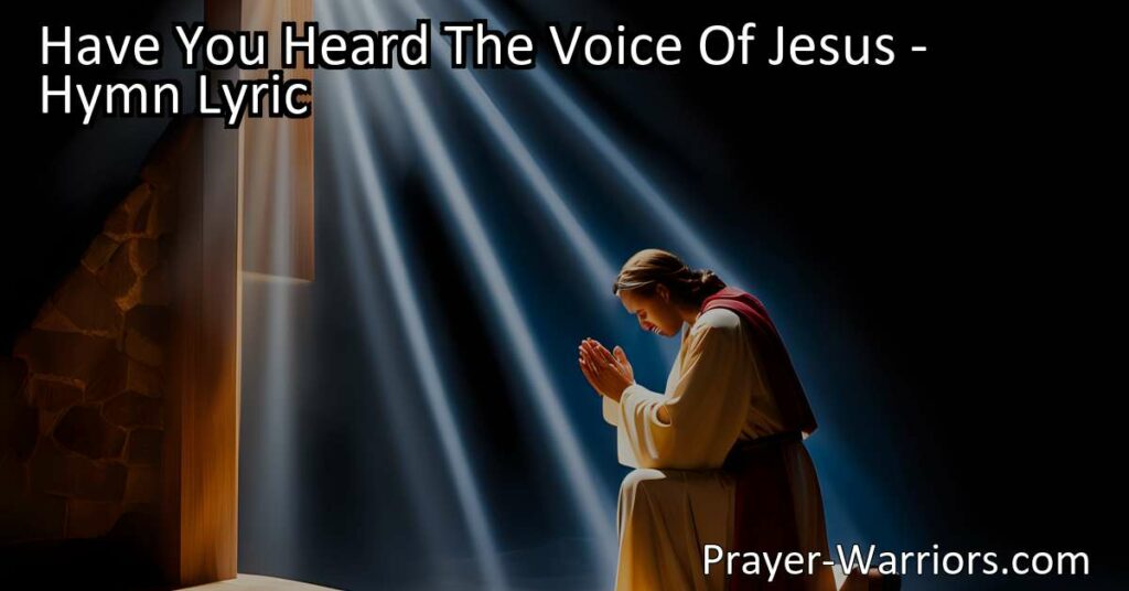 Maximize your spiritual journey by listening to the voice of Jesus. Discover your purpose