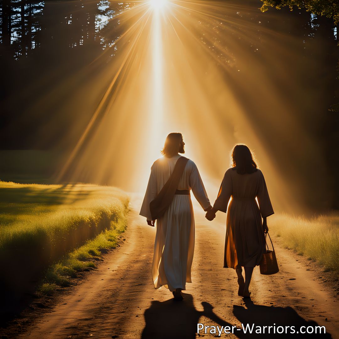 Freely Shareable Hymn Inspired Image Find Strength and Support - Take Jesus as Your Friend and Guide Today! Discover the power of having Jesus by your side every day. Overcome challenges, find peace and experience true joy with Him as your faithful friend.