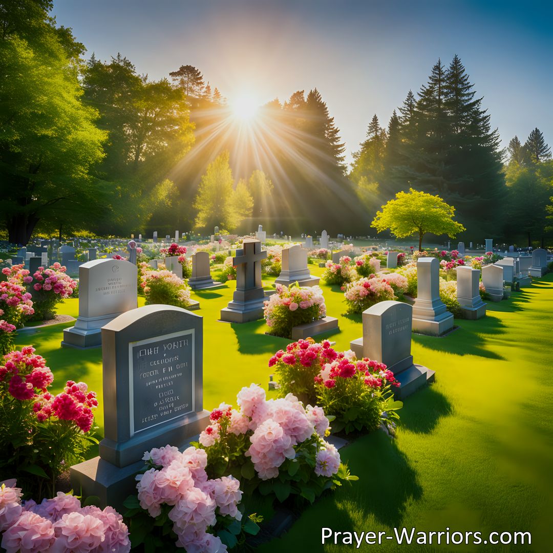 Freely Shareable Hymn Inspired Image Find comfort in the promise of eternal life as you hear what the voice from heaven declares. Rejoice in the victory over death through Christ. Sing to our Life, Jesus.