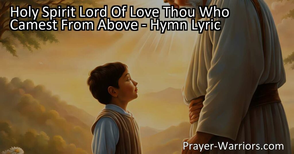 Experience the love and guidance of the Holy Spirit. Discover the blessings bestowed by the Lord of love. Find strength to conquer sin and remain faithful until the end. Open your heart to the sevenfold gifts of power.