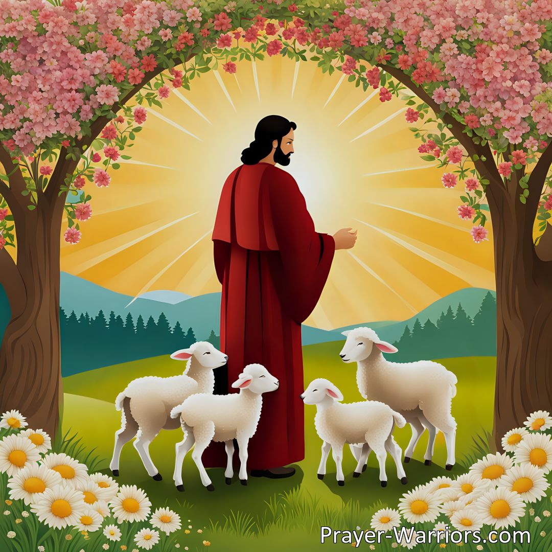 Freely Shareable Hymn Inspired Image Discover the joy and safety of being Jesus' little lamb in the hymn I Am Jesus' Little Lamb: Happy All Day Long. Embrace his love, protection, and unshakeable happiness.