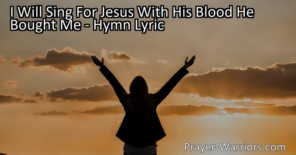 Sing for Jesus with His blood as our salvation. This hymn celebrates His love and guiding hand throughout our journey. Sing and tell His story of redemption.