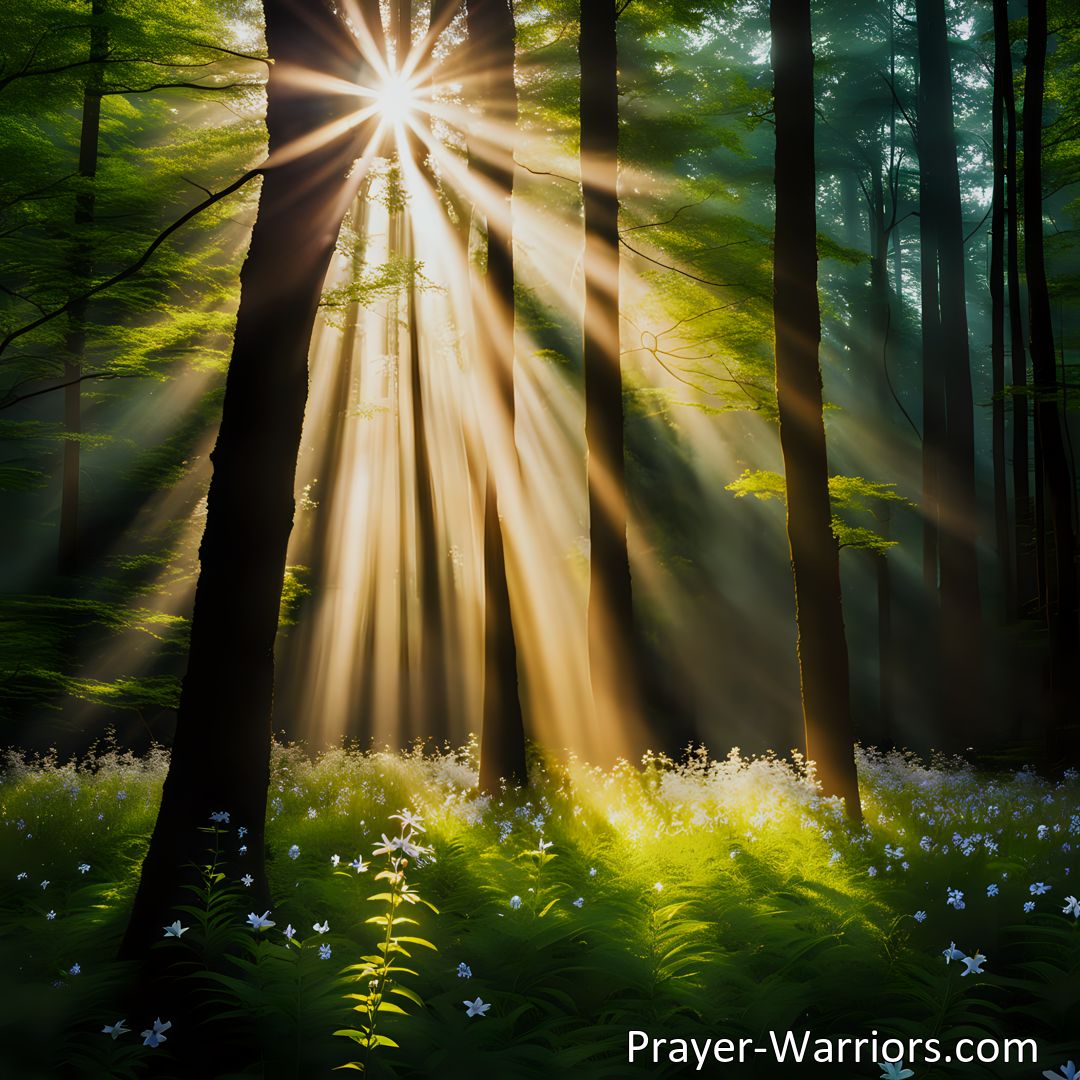 Freely Shareable Hymn Inspired Image If I Were A Sunbeam This Is What I'd Do: Discover the power of spreading love and kindness in this beautiful hymn. Be the sunbeam that brightens lives and brings joy to the world.
