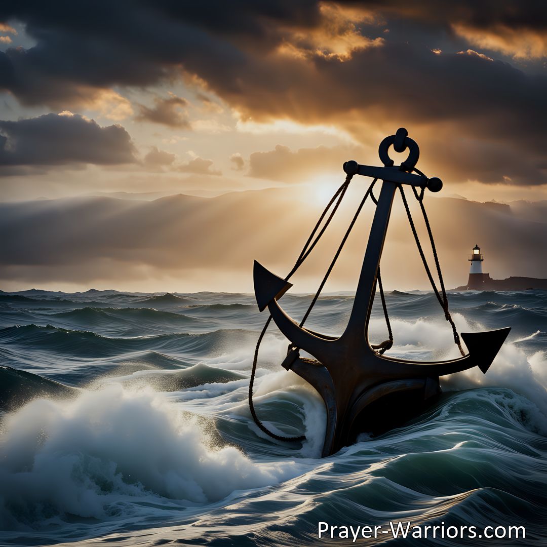 Freely Shareable Hymn Inspired Image Rest securely in Jesus and find peace in the storm. Anchoring your soul in the haven of rest, you'll sail the wild seas no more. Safe evermore in Jesus.