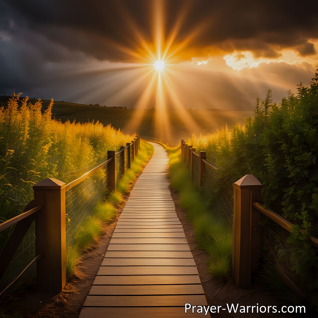 Freely Shareable Hymn Inspired Image Find hope and strength in the presence of your Savior in In The Sunlight Of My Savior. Discover unwavering faith and guidance, even in the darkest storms of life. Seek the sunlight and experience freedom from earthly gloom and strife.