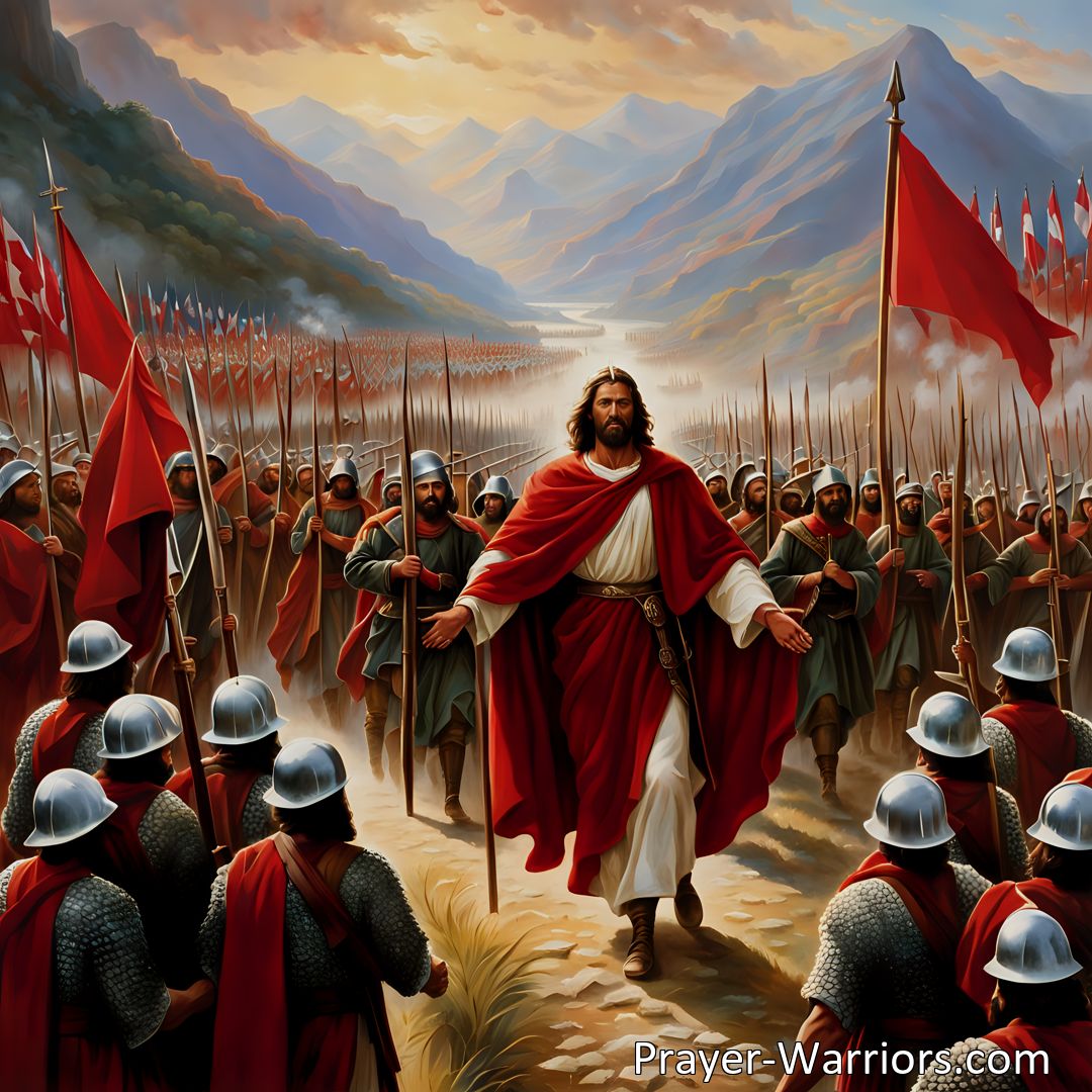 Freely Shareable Hymn Inspired Image Join the blood-washed army in advocating for universal liberty. Fight for freedom in Christ, spreading His message of hope and victory to win souls and bring about a world-wide jubilee.
