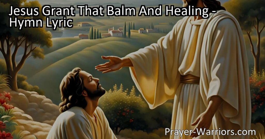 Find comfort and healing in Jesus' wounds and embrace His balm for pain