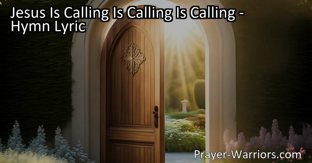 Answering Jesus Is Calling Is Calling Is Calling: Opening Your Heart's Door to the Divine Presence. Open your heart's door wide and experience the profound impact of Jesus' love