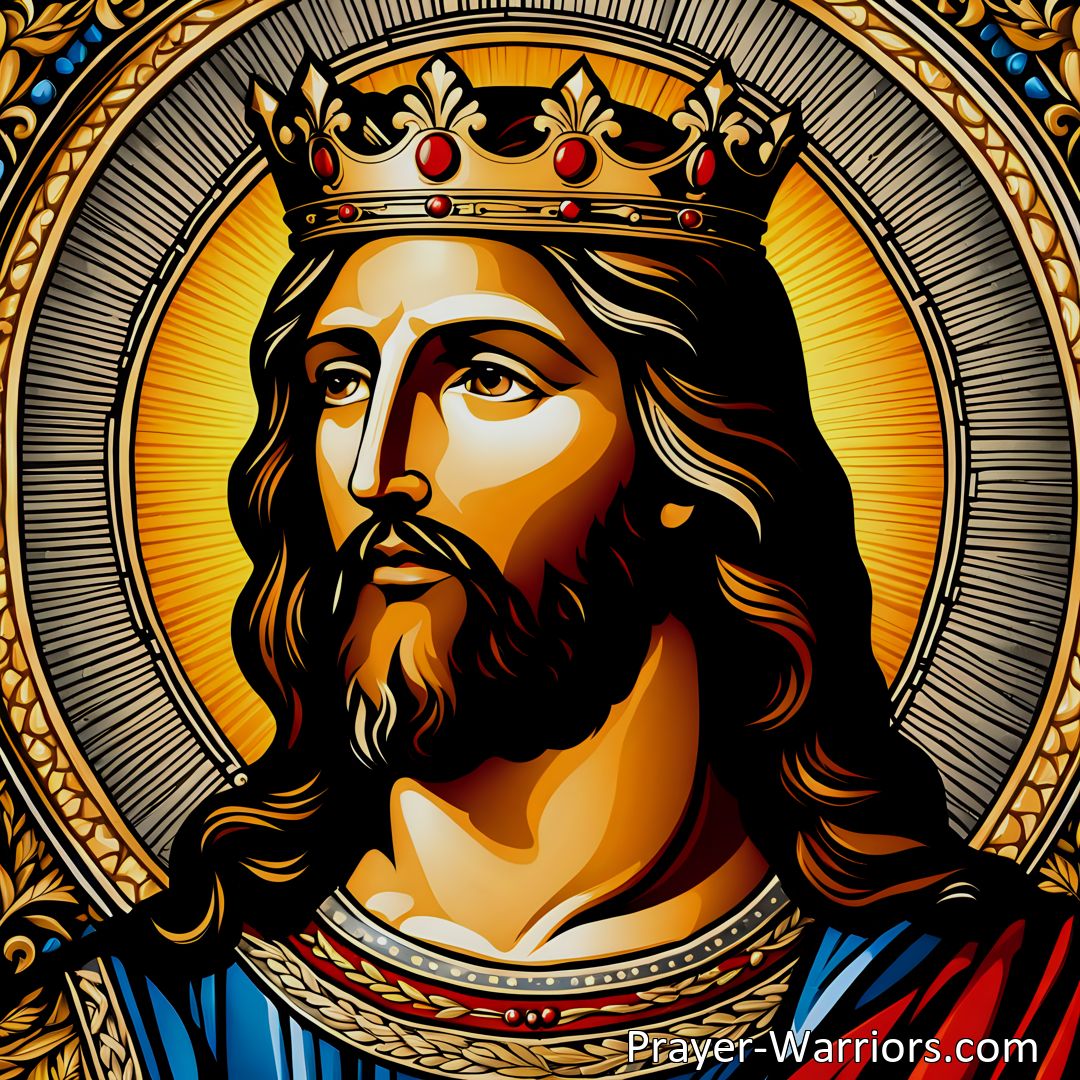 Freely Shareable Hymn Inspired Image Discover the significance of Jesus Is King, the ultimate ruler of all. His name holds power and authority, exalted above every other name. Surrender to His lordship and experience His active involvement in your life. Jesus is King, now and forever.