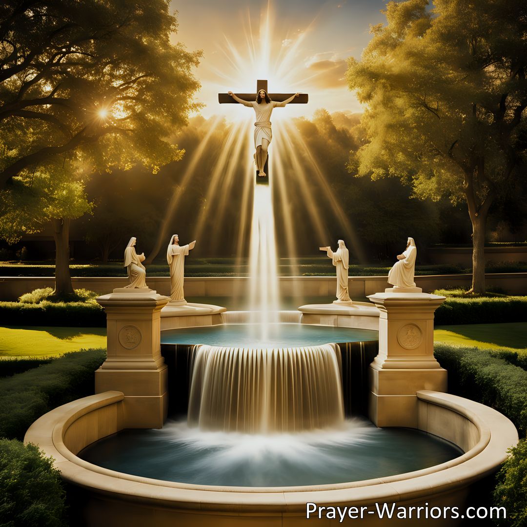 Freely Shareable Hymn Inspired Image Discover the only fountain that offers everlasting life. Find joy, purpose, and fulfillment in Jesus. Trust His love and don't delay seeking eternal life beyond this fleeting existence.