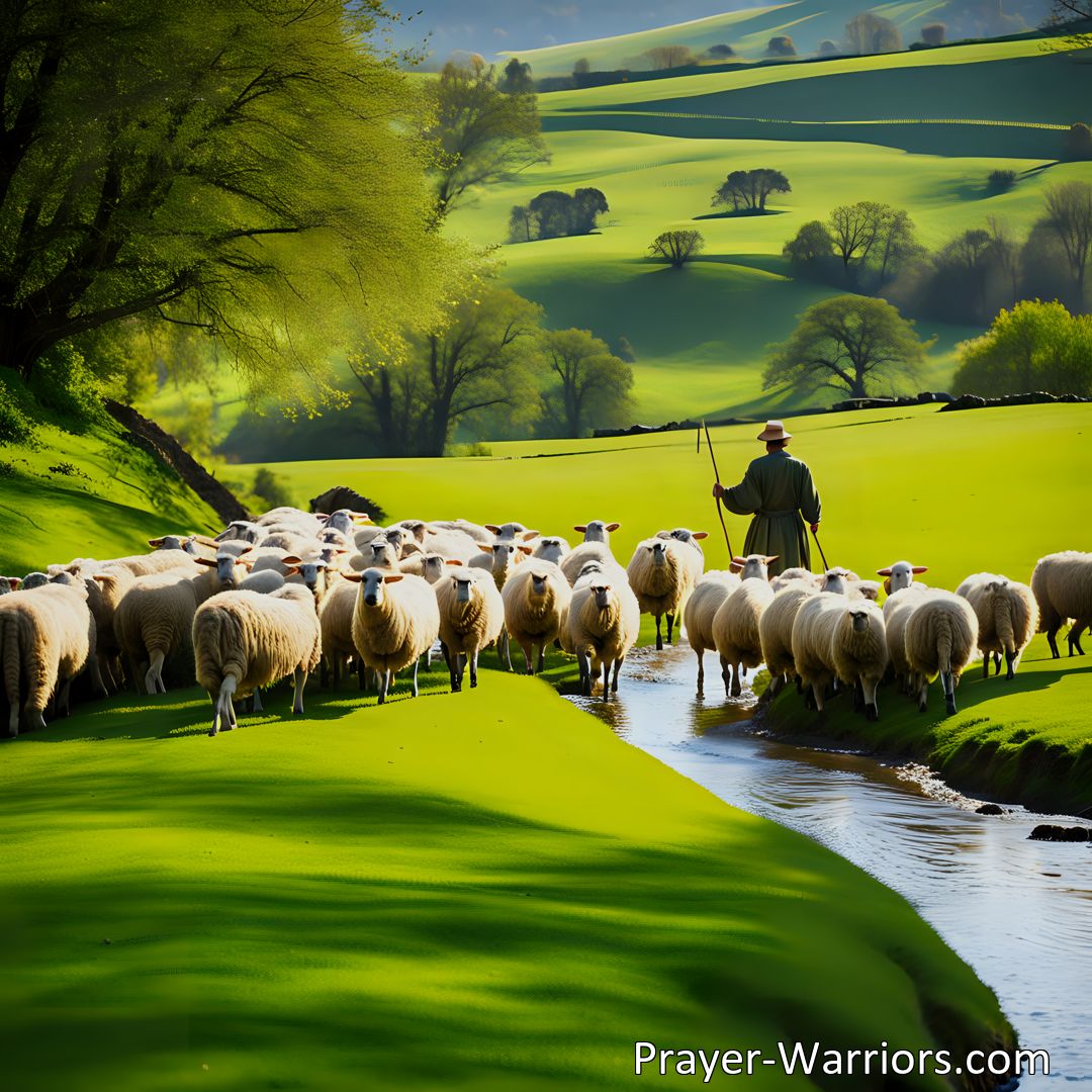 Freely Shareable Hymn Inspired Image Jesus My Shepherd: The Sweet Calling - A hymn expressing the desire to be close to Jesus, finding guidance, protection, and joy in His loving command. Discover the depth of this heartfelt song.