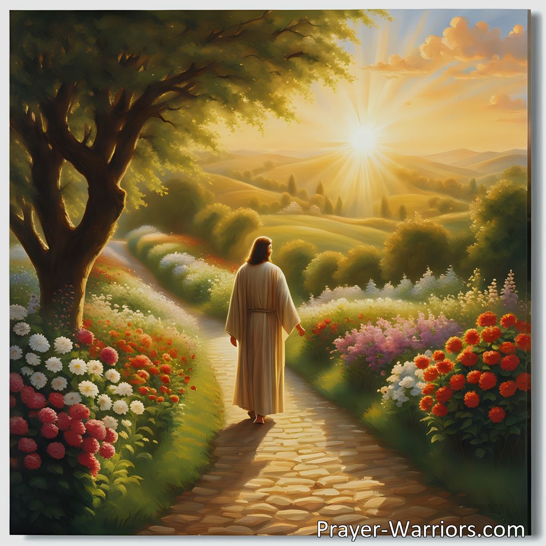 Freely Shareable Hymn Inspired Image Discover the uplifting hymn Jesus Only and its powerful message of prioritizing Jesus above all else. Find comfort in His unwavering presence, guidance, and love. Walk with Jesus and be truly blessed.