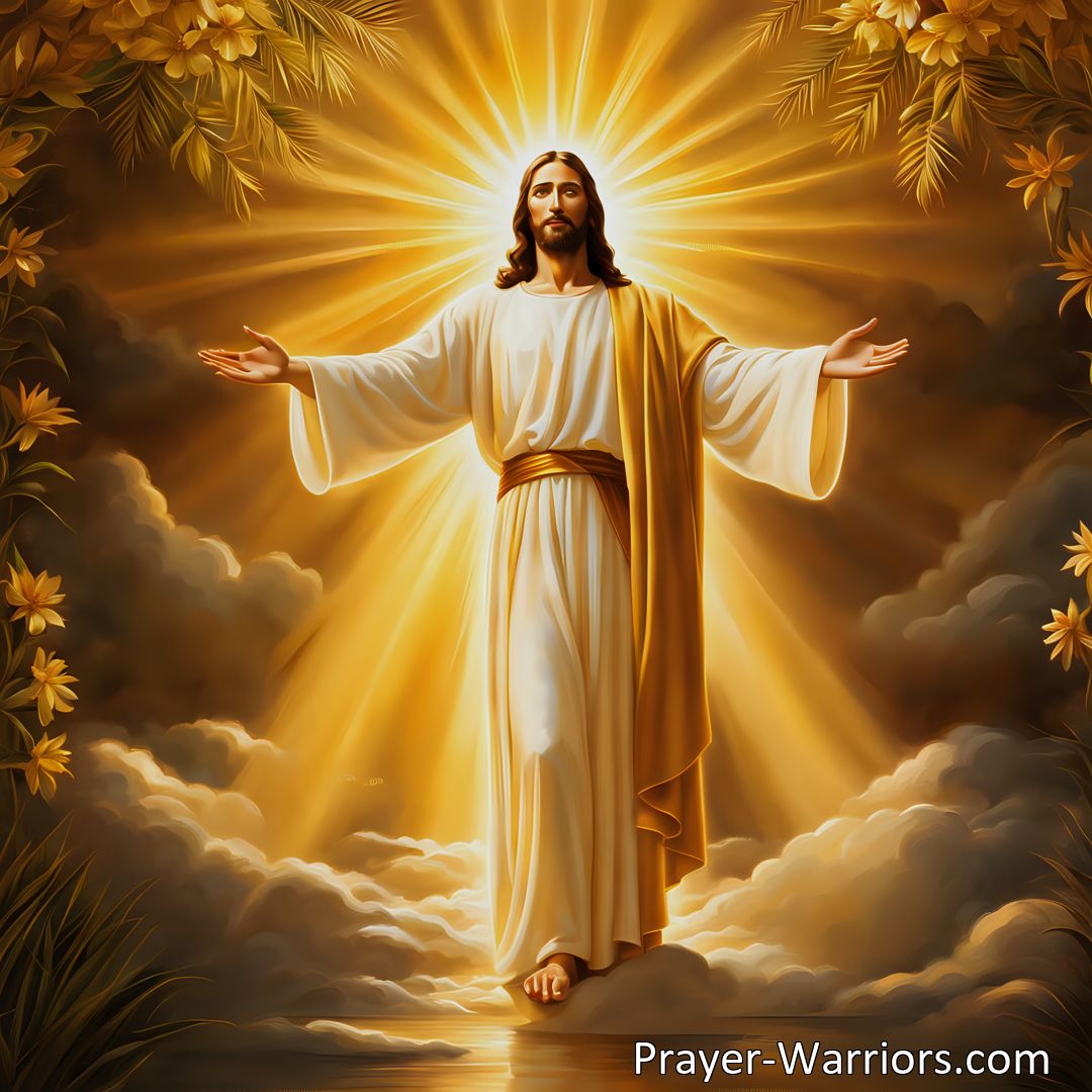 Freely Shareable Hymn Inspired Image Discover the transformative power of Jesus' love and grace. Follow Him faithfully and share His message of salvation. Crown Jesus, the precious Savior, as King and Lord in Heaven.