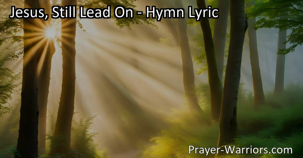 "Discover the reassuring hymn titled 'Jesus